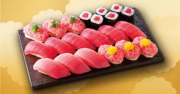 「15貫+鉄火巻1本で1242円『超まぐろ寿しフェア』開催【小僧寿し】」の画像