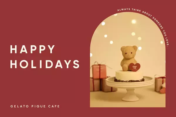 ジェラピケカフェのクリスマスケーキ2023「ピケベアチョコレートケーキ」予約販売、ふわふわの毛並みをチョコムースで表現/ジェラート ピケ カフェ