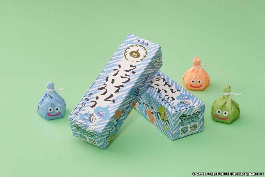 「スライムういろう」“ふっかつ”販売!定番のういろう味&コラボ限定のみかん味･キウイ味の3種をセットに【青柳総本家】