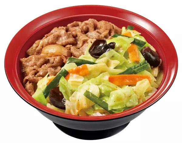 すき家“シャキうま”新牛丼登場　うま塩ダレ野菜×牛肉のあいもり