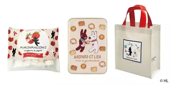 【明治屋×リサとガスパール】オリジナルクッキー缶やショッパーバッグ、マシュマロを数量限定で発売