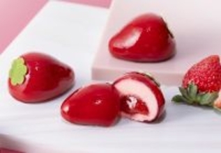 まるで苺な生ショコラケーキ『ストロベリーシーズン』、苺の生ショコラとソースを真っ赤なグラサージュで包んだ【バターステイツ by銀のぶどう】
