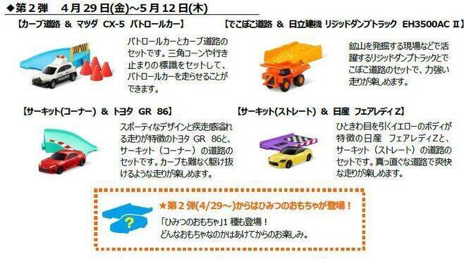 ハッピーセット「トミカ」発売、日野はしご付消防車やマツダCX-5パトカー、日産フェアレディZなど、週末プレゼントも/マクドナルド