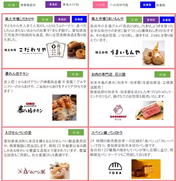 「【食関連の店舗数 アウトレット日本一】三井アウトレットパーク岡崎オープン、45店舗の食関連店舗が出店/地元の人気店や東海・愛知初出店の店も」の画像