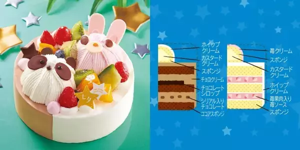 「シャトレーゼ、七夕限定スイーツ発売　「2つの味が楽しめる」動物デコレーションケーキや星空ゼリーなど」の画像