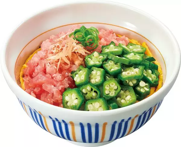 【なか卯】「かつお節オクラまぐろたたき丼」を新発売、かつお節とオクラがまぐろの旨みを引き立てる夏らしい一杯