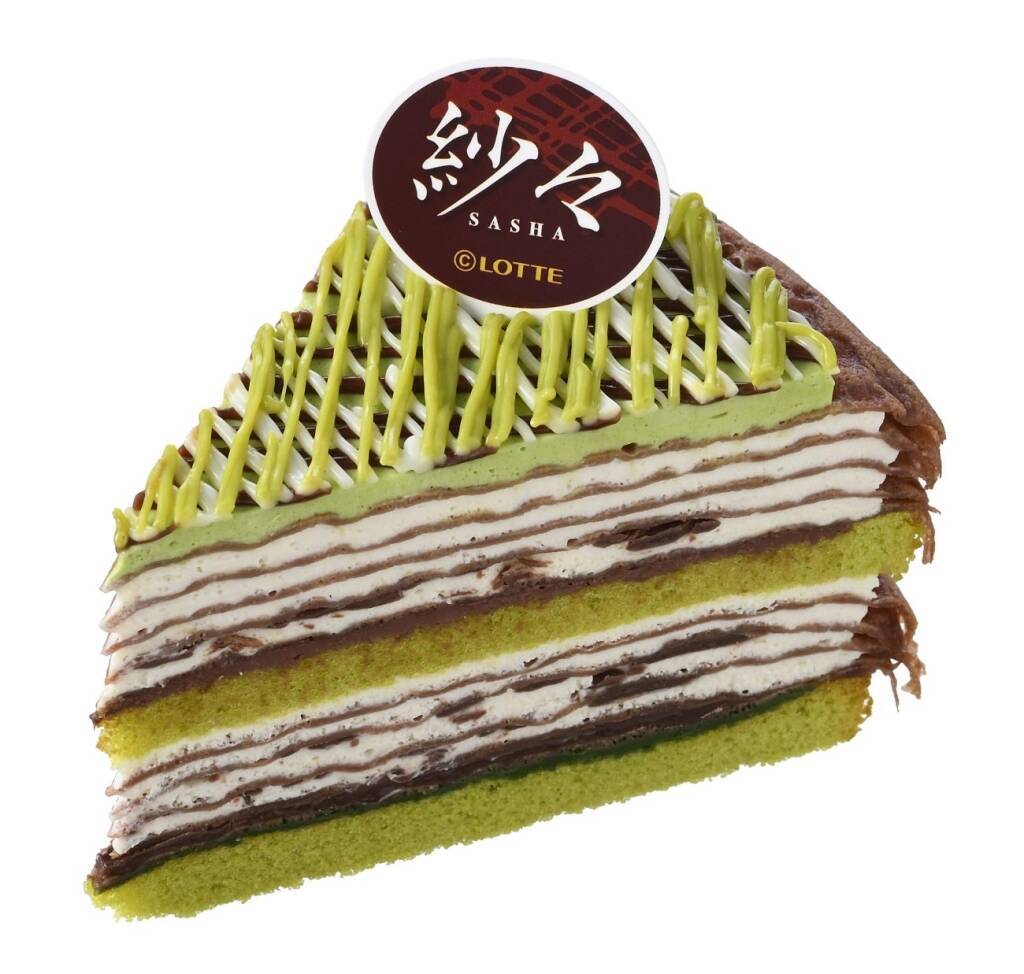 銀座コージーコーナー「紗々ミルクレープ(抹茶ティラミス)」発売、ロッテ「紗々」発売30周年記念コラボ