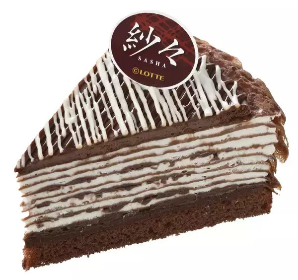 「銀座コージーコーナー「紗々ミルクレープ(抹茶ティラミス)」発売、ロッテ「紗々」発売30周年記念コラボ」の画像