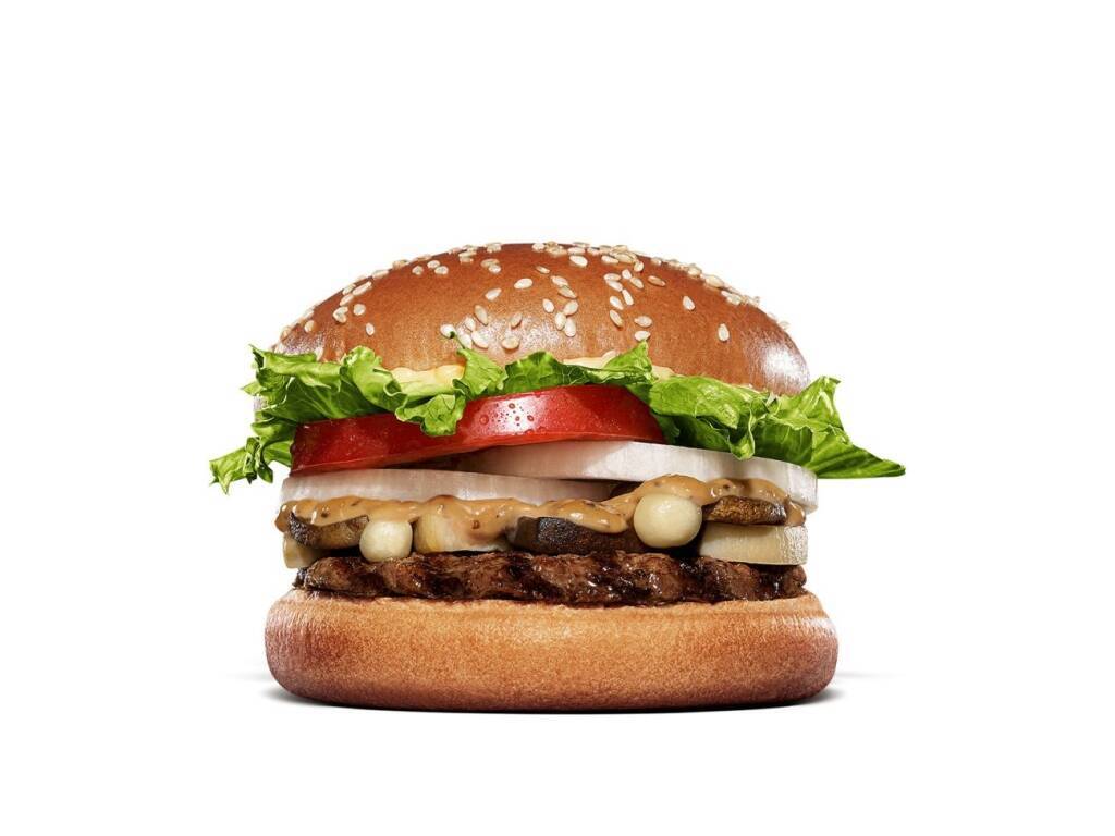 【バーガーキング】秋の風物詩バーガー「マッシュルームワッパー」（単品840円）が復活　クリーミーな「プレミアムペッパーマヨソース」が相性抜群