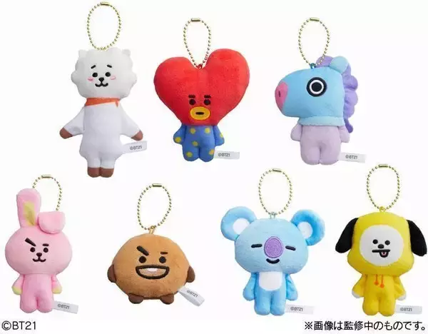 「「BT21ふわふわマスコット2」発売、テーマは“BABY”、RJ・KOYA・SHOOKY・CHIMMY・TATA・COOKY・MANGの7種類/バンダイ「BT21 Fuwa Fuwa Mascot★2」」の画像