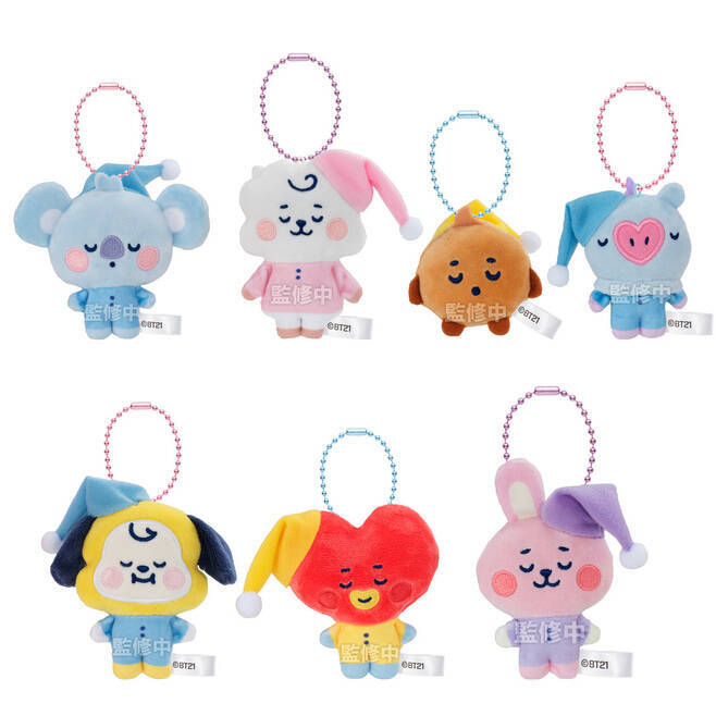 「BT21ふわふわマスコット2」発売、テーマは“BABY”、RJ・KOYA・SHOOKY・CHIMMY・TATA・COOKY・MANGの7種類/バンダイ「BT21 Fuwa Fuwa Mascot★2」