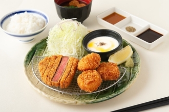 牛カツ専門店で冬季限定「牛カツと帆立カツ膳」販売