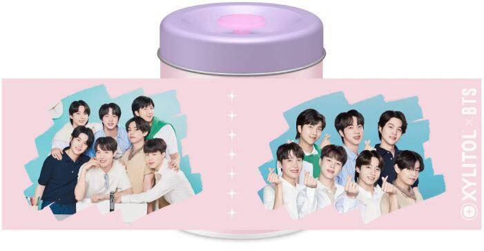 キシリトール×BTS「プレミアム缶〈スマイルソーダ〉」12月20日発売へ、缶体デザイン4種類、板ガム個包装10種類/ロッテ