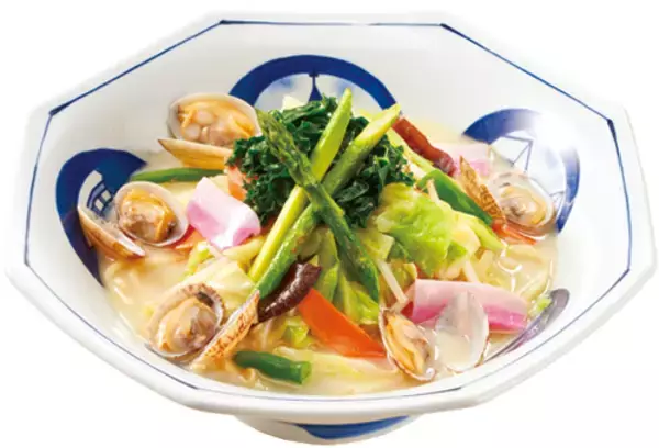 「リンガーハット 野菜8種260g使用「あさりとアスパラの鶏白湯ちゃんぽん」発売、星乃夢奈さんと開発、通常の3倍“あさり増量”も」の画像