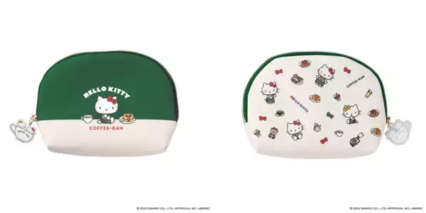「【珈琲館の福袋】ハローキティと初コラボ、ボア巾着バッグ･ポーチ･商品引換券などをセットに」の画像