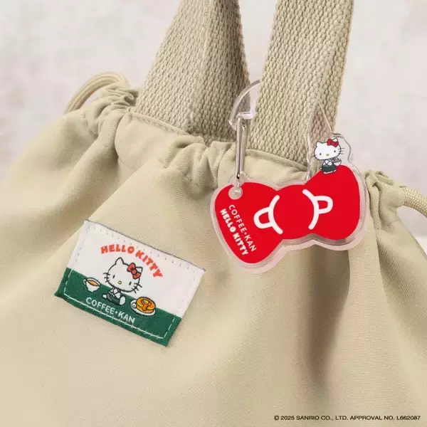 「【珈琲館の福袋】ハローキティと初コラボ、ボア巾着バッグ･ポーチ･商品引換券などをセットに」の画像