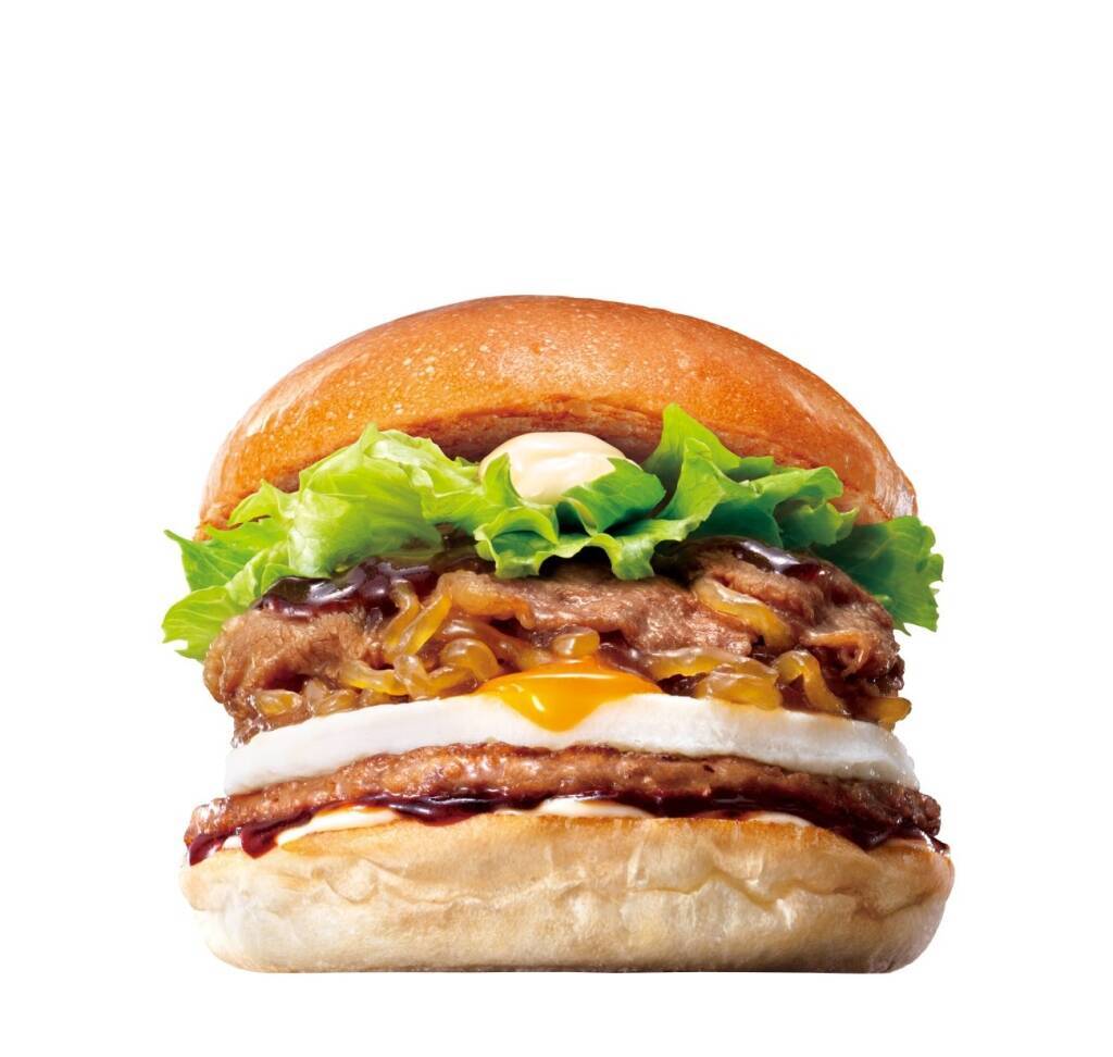 【ロッテリア】「とろたま牛すき焼きバーガー」発売　パティ2倍の「倍盛り」も登場