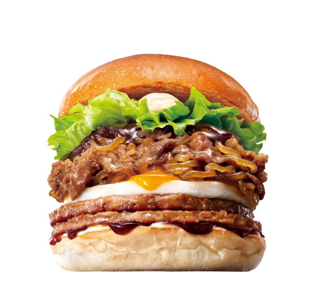 【ロッテリア】「とろたま牛すき焼きバーガー」発売　パティ2倍の「倍盛り」も登場