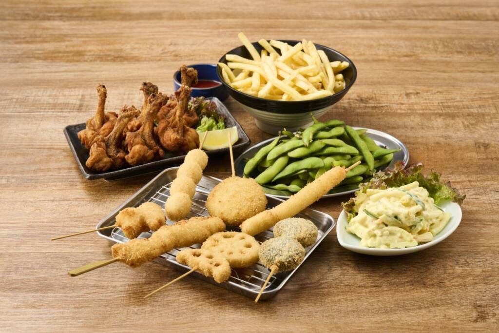 串カツが値段そのままで「最大2倍」にデカくなる　豚もレンコンもチーズも…一品メニューまで（対象11品）　名前が「タナカ」さんは全員割引