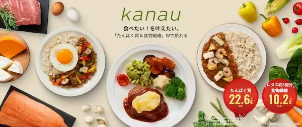 食事宅配サービス・食のそよ風の冷凍弁当「kanau」！たんぱく質＆食物繊維が摂れる