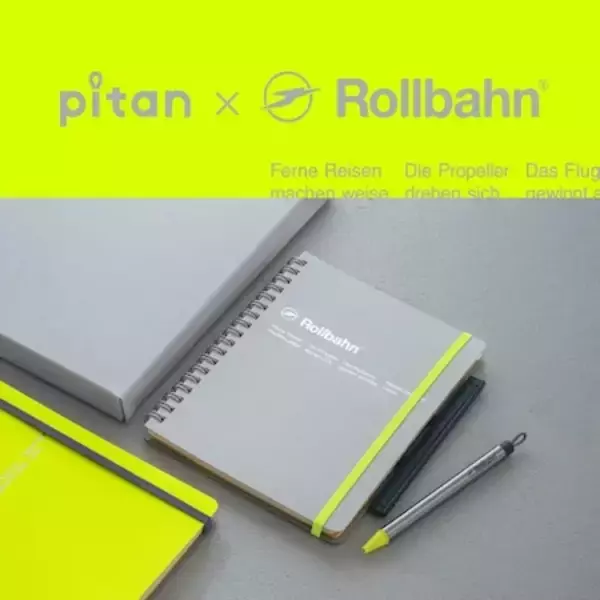 pitan×Rollbahn！スチール製ボディ採用pitanと特別デザインのRollbahnポケット付メモ