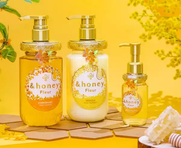 金木犀＆ミモザの香りが続く「＆honey Fleur」からヘアオイル付き 