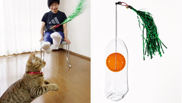 人と猫が一緒に運動できるグッズ「猫と踊る靴下」、Makuakeで先行発売中！