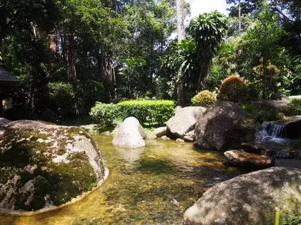 「熱帯雨林地帯マレーシアにある高度1000mにある世界初の日本庭園」の画像