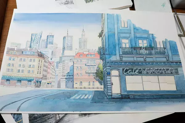 「新海誠スタジオ出身の画家が描く、失われゆく日本の風景。ポーランドから移住し見つけた”日本の街、東京の魅力”とは　マテウシュ・ウルバノヴィチさん」の画像