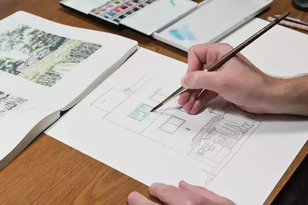 「新海誠スタジオ出身の画家が描く、失われゆく日本の風景。ポーランドから移住し見つけた”日本の街、東京の魅力”とは　マテウシュ・ウルバノヴィチさん」の画像