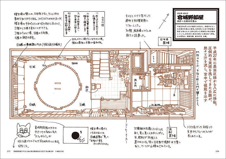 相撲稽古場をイラスト図解！ 力士の成長を支える44部屋をスポーツ記者が描く　佐々木一郎さんインタビュー