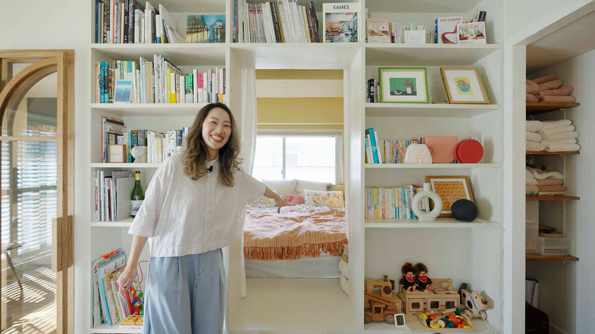 『海外みたいにセンスのある部屋のつくり方』著者、2度目の自宅マンションリノベ。本棚の奥にベッドルームなど工夫が凝縮！家族と”育てていく”心地よい空間　リノベーション設計士・早さん