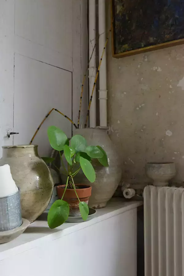 「パリの美術修復家がセルフリノベした43平米アパルトマンが素敵すぎる！ ”道端で拾ったもの”で自作した「侘び寂び」空間　パリの暮らしとインテリア[21]」の画像
