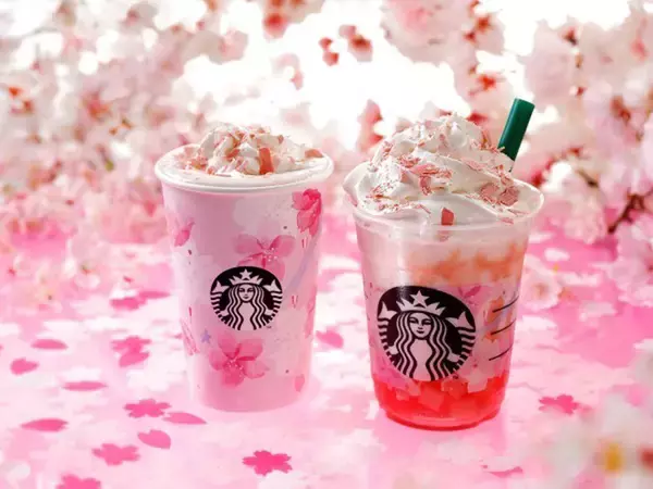スタバの春の新作は“さくら＆ストロベリー”！ 「さくらフル ミルク ラテ／フラペチーノ」に注目