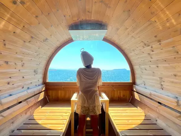 サウナの絶景テーマパーク、誕生！瀬戸内海沿いの温泉施設『琴弾廻廊』で本場・北欧のサウナ体験