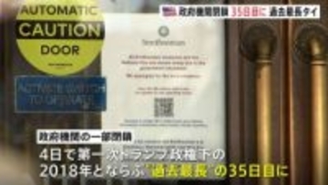 アメリカの政府閉鎖「35日目」に　“過去最長”の2018年に並ぶ　低所得者向けの食料補助は一部継続へ