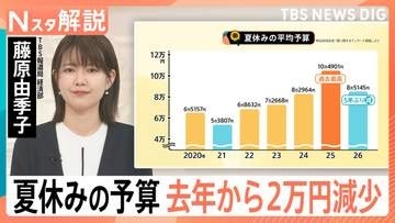 夏休みの予算「8万5145円」去年より2万円減少 背景に貯蓄率？ 海外旅行は半減…国内旅行は日数減少【Nスタ解説】