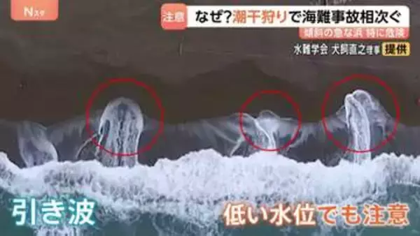 潮干狩り中の海難事故相次ぐ　低い水位でも足をとられてしまう危険性が　慣れている人ほど“大きいハマグリ求めて沖に出る傾向”