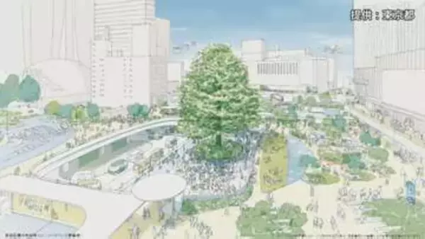 新宿駅西口の駅前広場にシンボルツリー　都がデザイン公開　緑・光・人の空間に　2035年完成予定