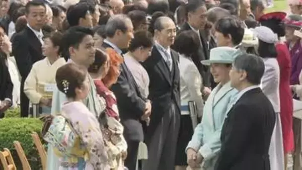 春の園遊会　引退発表の“りくりゅうペア”両陛下と懇談「新たなことに2人で挑戦」　ノーベル化学賞を受賞した北川進さんや声優の野沢雅子さんら1400人ほどが出席
