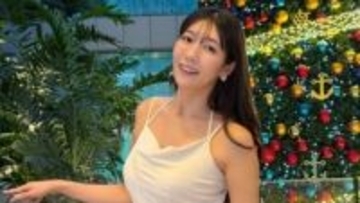 【穂川果音】「いつかクルーズもしたいなーー」ドレス姿でシンガポール空港の幻想的なイルミネーションを満喫