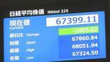 「【速報】日経平均株価 一時1000円超の下落」の画像1