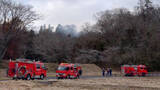 「「パチパチ音がして白煙が見える」市営の広場近くにある山林で火事　約600平方メートル焼き鎮火　けが人なし　茨城・常陸太田市」の画像1