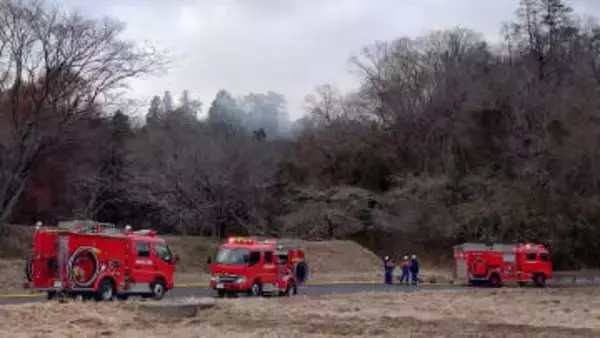 「パチパチ音がして白煙が見える」市営の広場近くにある山林で火事　約600平方メートル焼き鎮火　けが人なし　茨城・常陸太田市