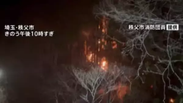 埼玉・秩父市の山林火災　一度「鎮圧」発表も再び延焼　きょうも消防や自衛隊による消火活動継続へ