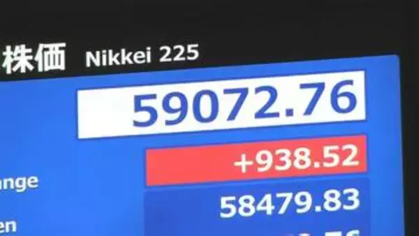 【速報】日経平均株価 一時5万9000円台を回復　アメリカ株高を受け