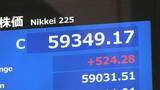 「【速報】日経平均 524円高の5万9349円で取引終了 5万9000円台を回復　米イラン協議の進展に期待感」の画像1