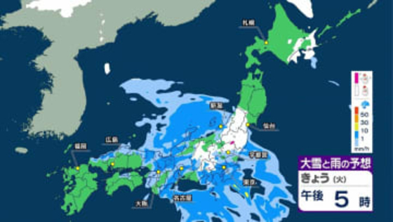 きょう（3日）広く雨　関東甲信や東北は雪の所も　関東は傘を持つ手がかじかむ寒さに 東京都心は夜にかけて雨が降り冷たい雨の一日になる見込み