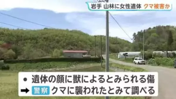 岩手・八幡平市の山林に女性遺体　顔に“ひっかき傷” クマに襲われたか　きのう山菜採りの60代女性が行方不明