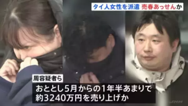 短期滞在のタイ国籍女性らを派遣し売春あっせんか　中国籍の男女6人を逮捕　警視庁